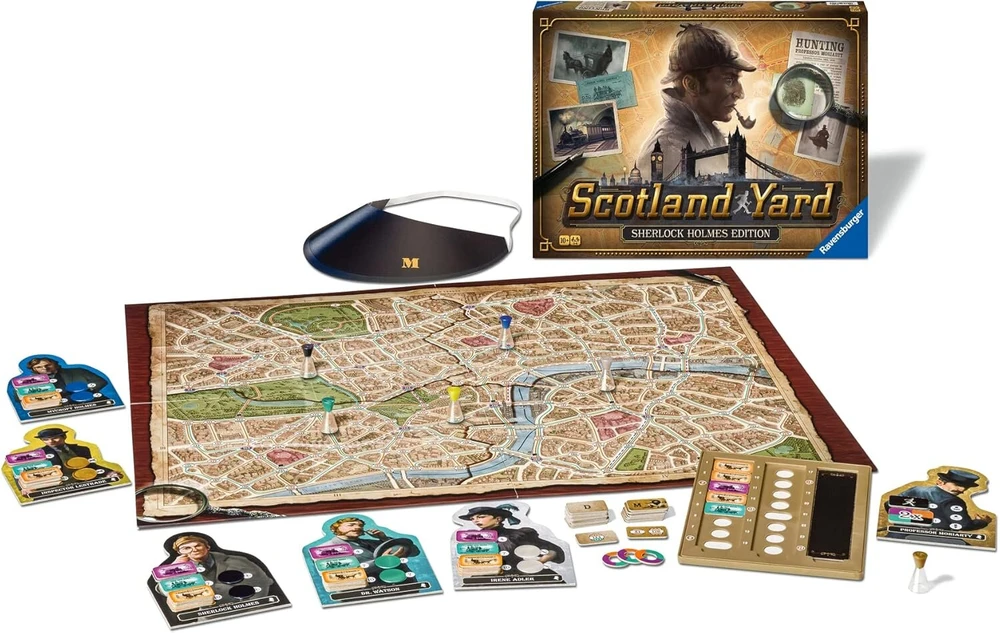 Ravensburger 27344 Scotland Yard: Sherlock Holmes Edition – ikoninis detektyvinis žaidimas 2–6 žaidėjams nuo 10 metų