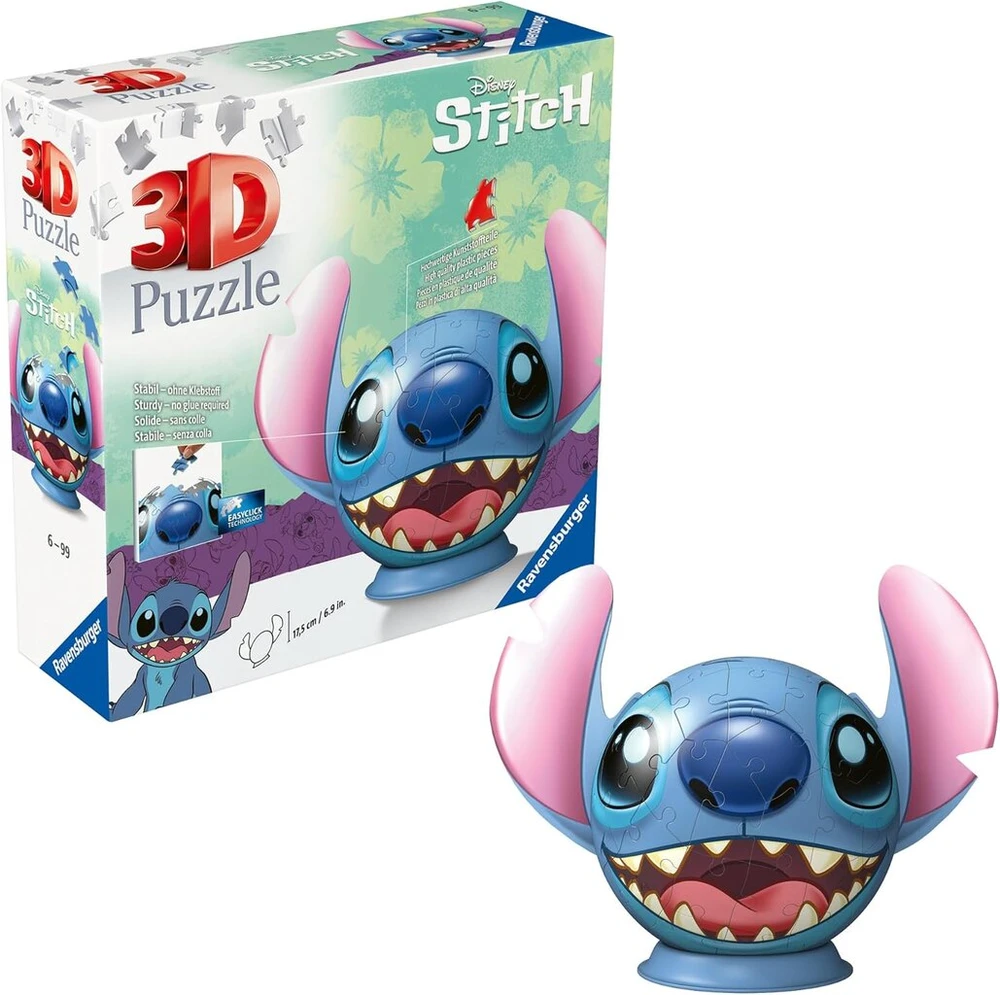 Ravensburger 3d Dėlionė "stitch" Kamuolys su Ausytėmis (6+ m.)