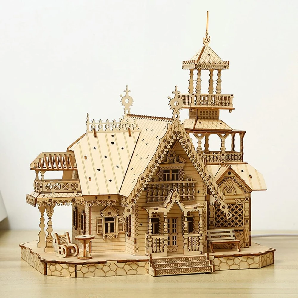 Ravensburger 3d medinė dėlionė "užraktas" – architektūrinis modelis suaugusiems