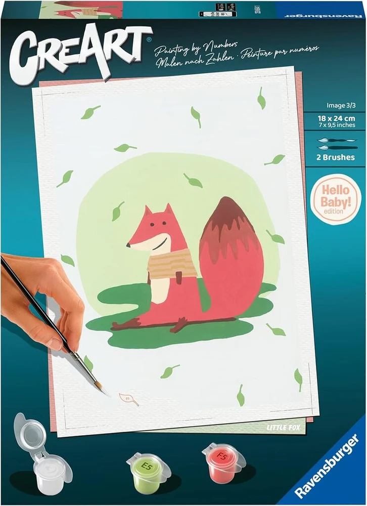 Ravensburger Creart 23654 piešimas pagal skaičius Hello Baby: mažas lapelis - nuo 12 metų