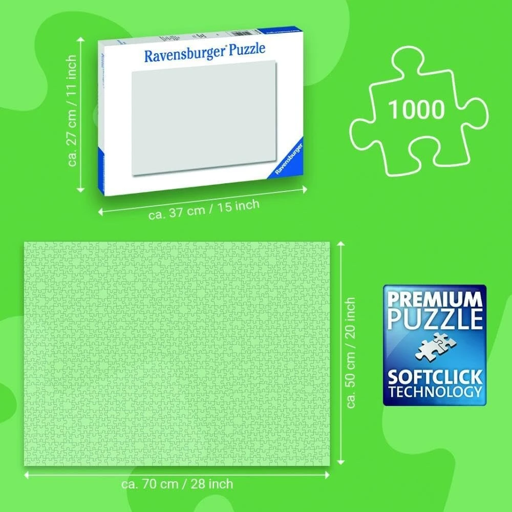 Ravensburger dėlionė 17392 Burano Italijoje - 1000 detalių dėlionė suaugusiems ir vaikams nuo 14 metų, juoda