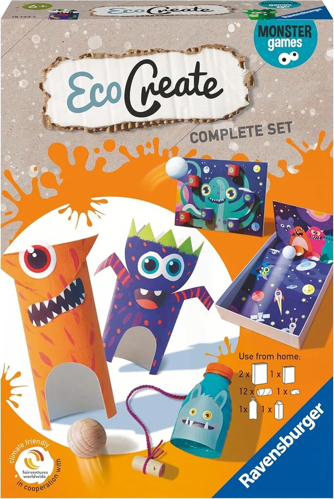 Ravensburger Ecocreate 18144 Monster Games vaikams nuo 6 metų