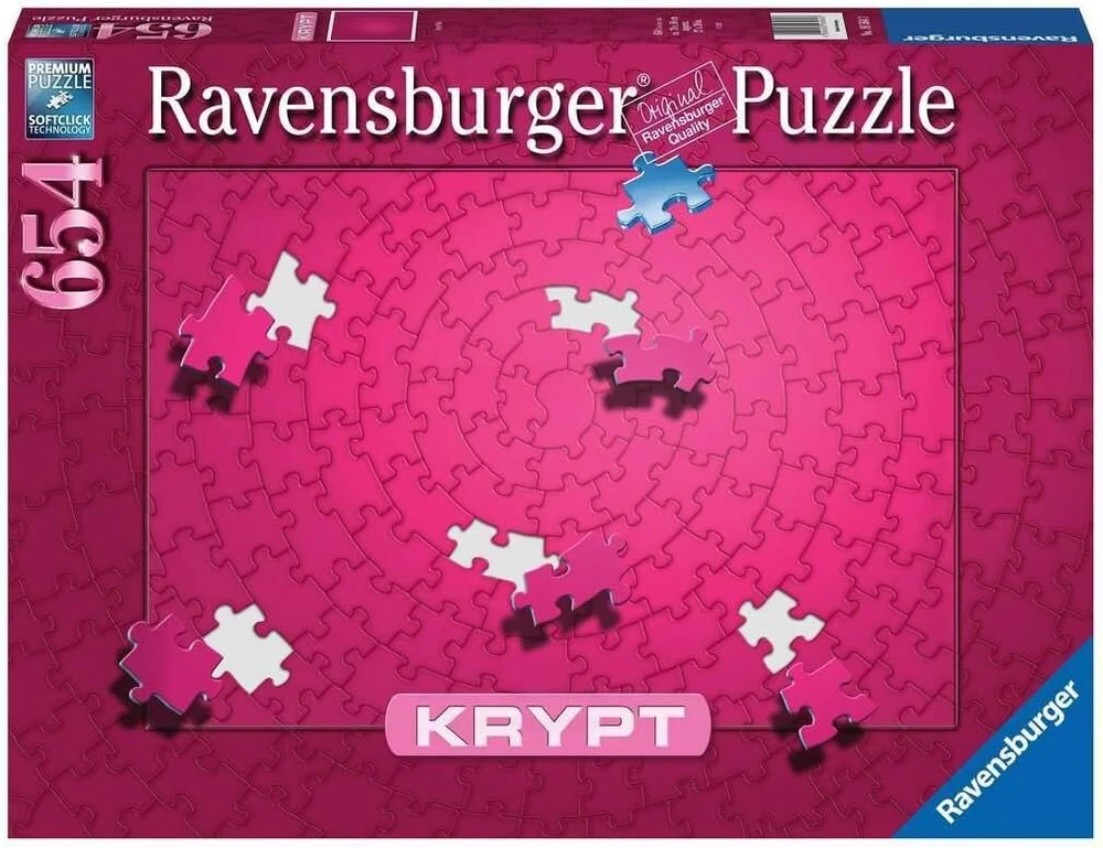 Ravensburger Krypt Dėlionė, 654 Detalės, Rožinė
