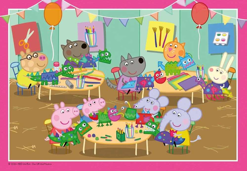 Ravensburger vaikiška dėlionė 12004017 - Time to Celebrate! - 2 x 12 dalių Peppa Pig dėlionė vaikams nuo 3 metų