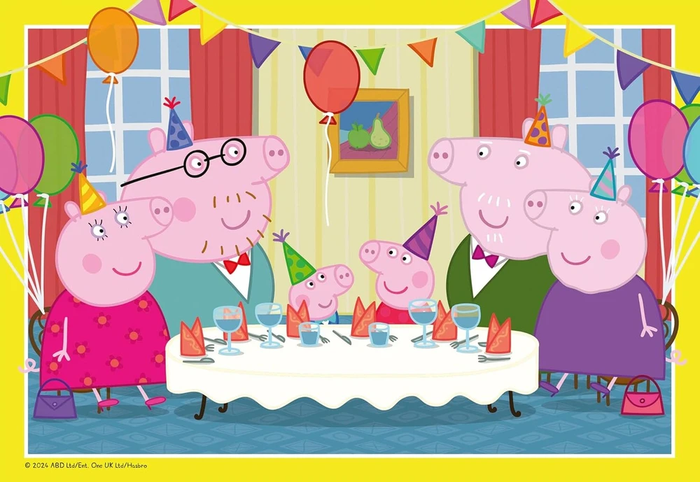 Ravensburger vaikiška dėlionė 12004017 - Time to Celebrate! - 2 x 12 dalių Peppa Pig dėlionė vaikams nuo 3 metų