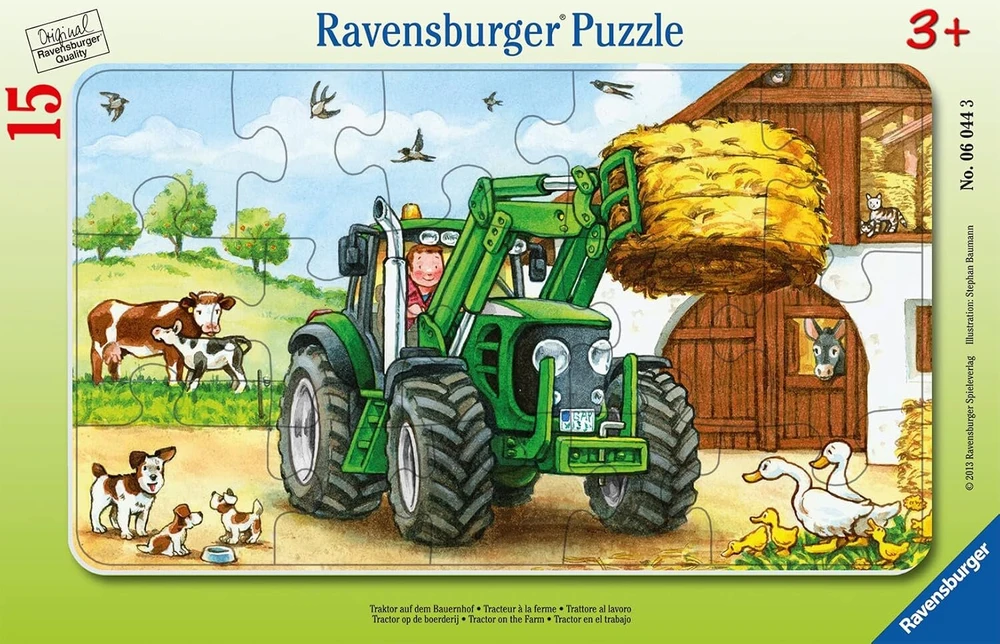 Ravensburger vaikiškas dėlionė "ekskavatorius, traktorius ir savivartis" - 06573/3 rėmelio dėlionės