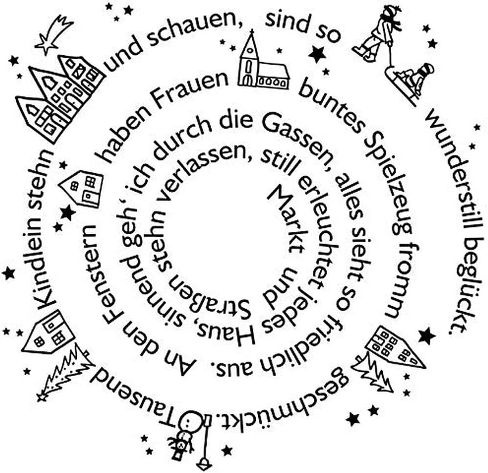 Rayher 29194000 Antspaudas "von Herzen Frohe Weihnachten", 7 x 7 cm,