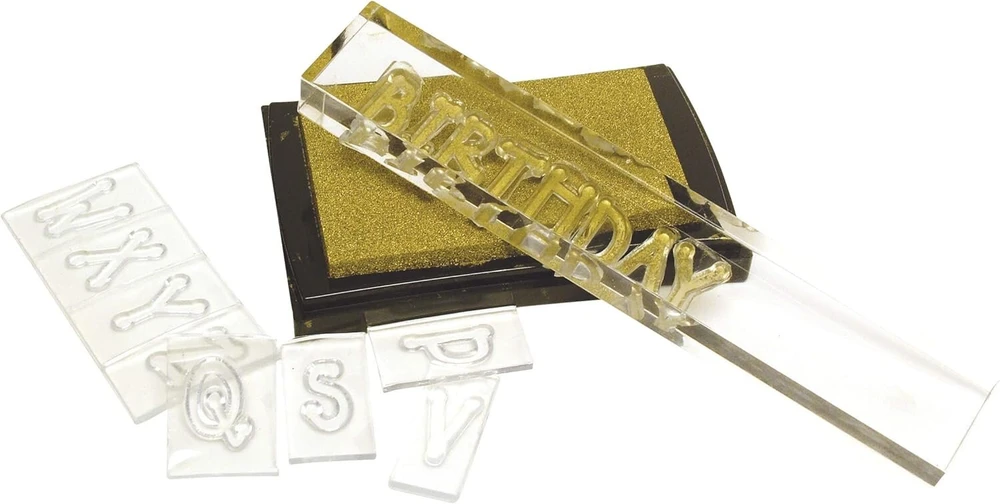 Rayher akrilinių kubelių rinkinys, tab-card 3 dydžių, skaidrus