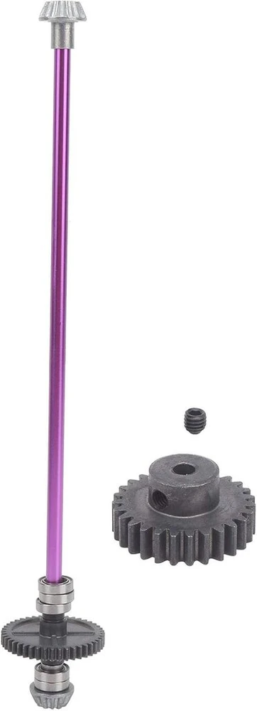 Rc transmisijos pavaros velenas, 1/12 rc pavaros velenas rc metalinis pavaros velenas su pavara/varžtu, skirtas wltoys 124018