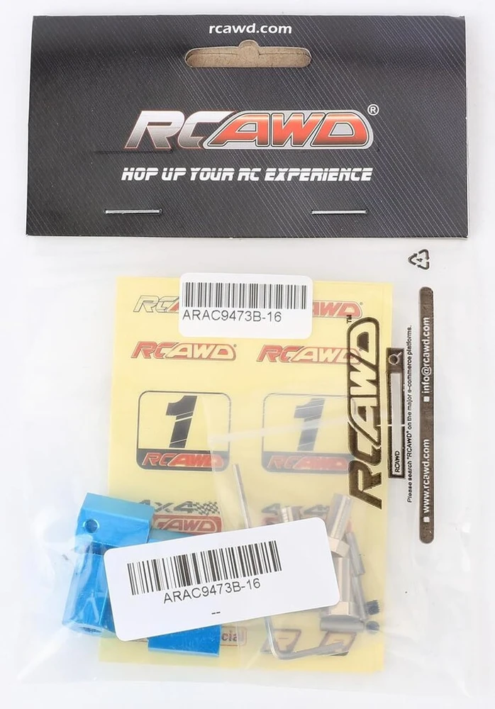 Rcawd 12mm prailgintas ratų šešiabriaunis stebulės adapteris 12x16mm, skirtas 1/10 Arrma 3s & Mega Vorteks Senton Granite Big Rock Typhon ir kt., dalinis lydinys, 4 vnt. (mėlynas)