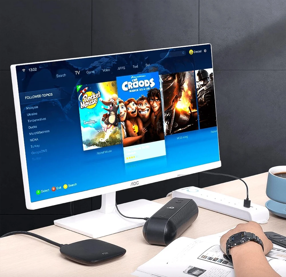 Reagle hdmi į vga kabelis su audio ir usb maitinimo šaltiniu, full hd 1080p@60hz adapteris su minijack ir paauksuotais jungikliais - paprastas plug & play jungtis 2 m