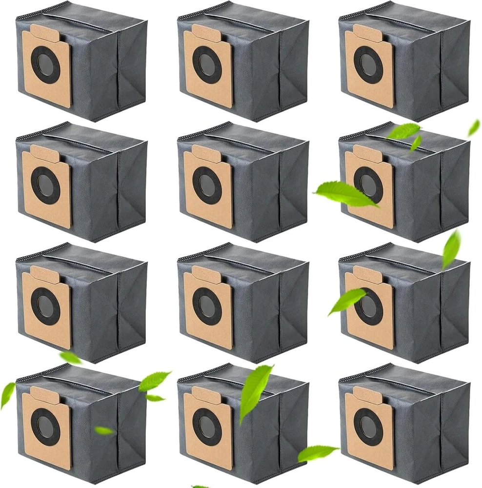 Rebirthcare 12 vnt. x 8 Pro dulkių maišelių, skirtų Eufy Clean X8 Pro / X10 Pro Omni robotui-siurbliui, pakaitiniai maišeliai, siurblių maišeliai, filtro maišelio priedai, 2,5 l talpos, su aktyvuota anglimi