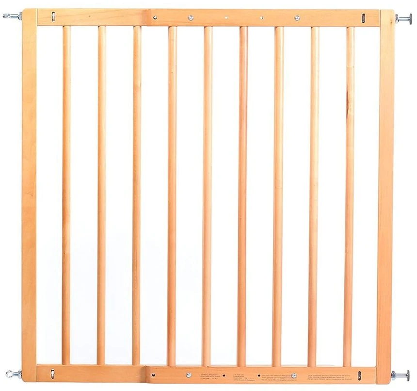 Reer Basic 46977 Apsauginiai varteliai laiptams ir durims prisukami, mediniai, stabilus laikymas, praėjimo plotis 65,5–106 cm, rudi, 65,5–106 cm