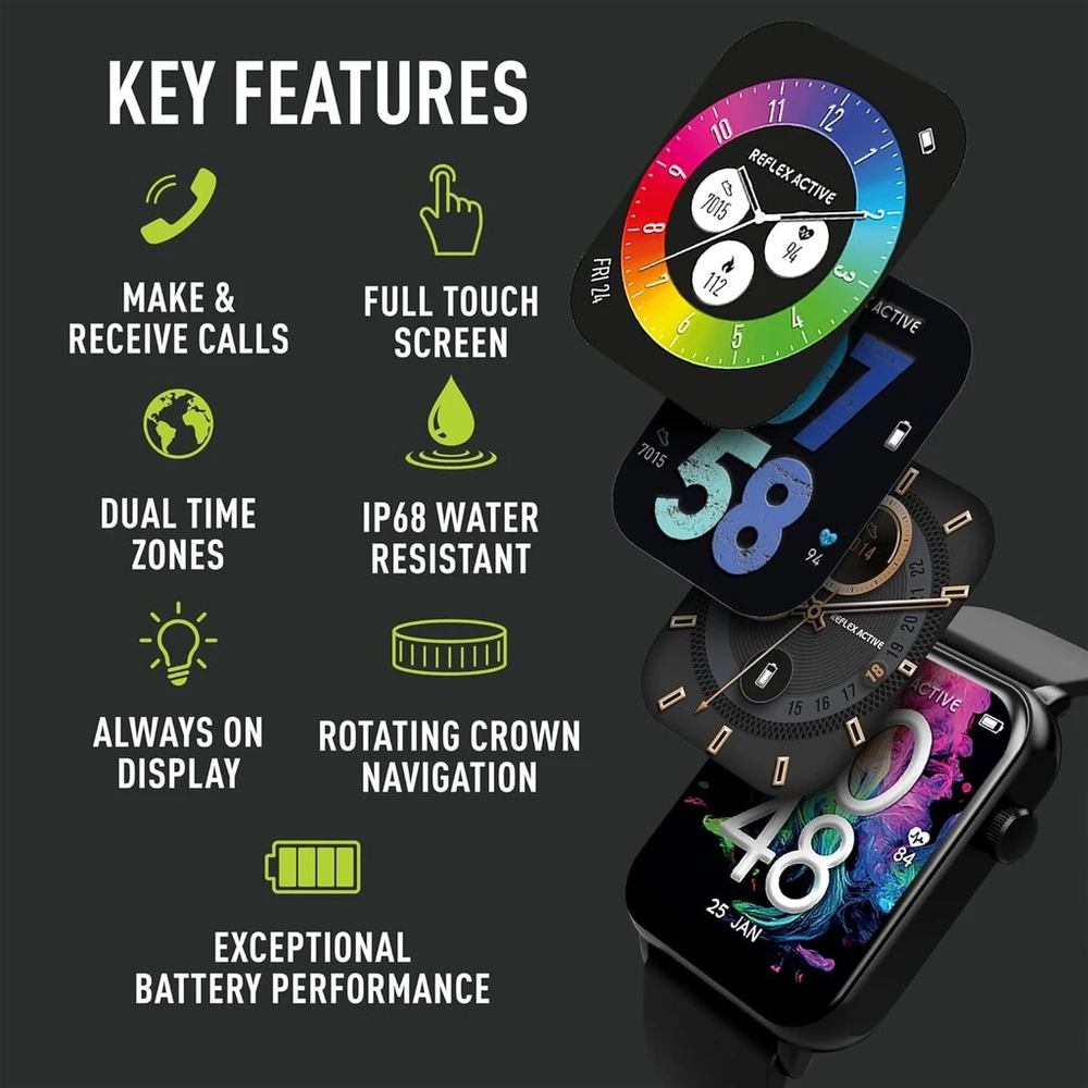 Reflex Active Amoled Series 30 4,5 cm Always-on Ekranas 30 juodas išmanusis laikrodis