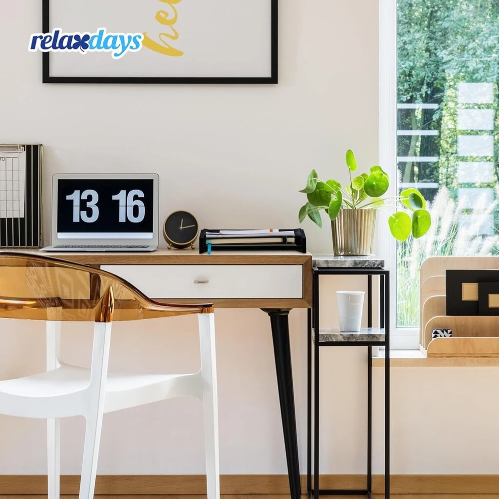 Relaxdays Laiškų dėklas, Sukraunamas, Din A4, Biurui, Juodas