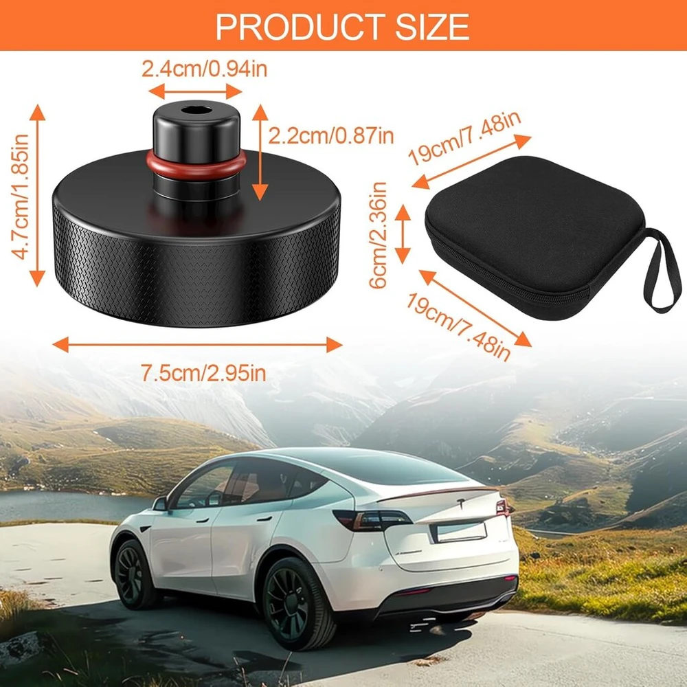 Relota guminis automobilinis domkrato padėklas, skirtas Tesla Model Y/3/x/s priedams, kėlimo padėklo adapteris, skirtas Tesla domkrato priedams, padėklų rinkinys (4 vnt.), skirtas apsaugoti automobilio domkratą nuo įbrėžimų