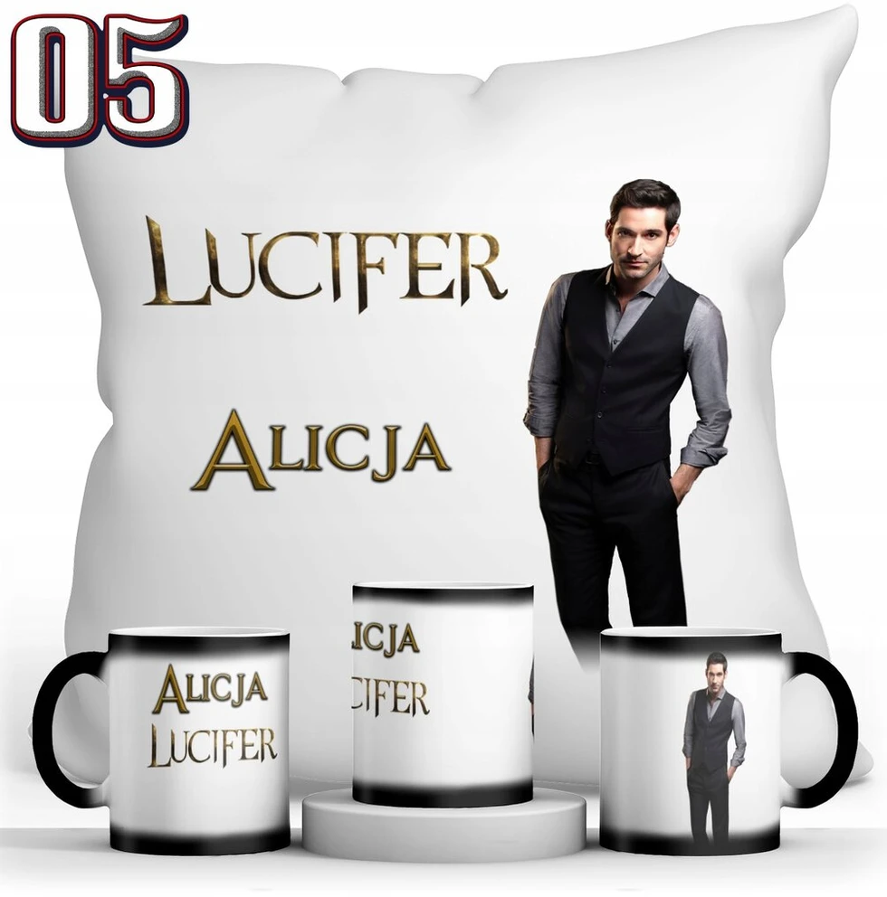 Resolid Lucifer magiškas puodelis + pagalvė + vardas
