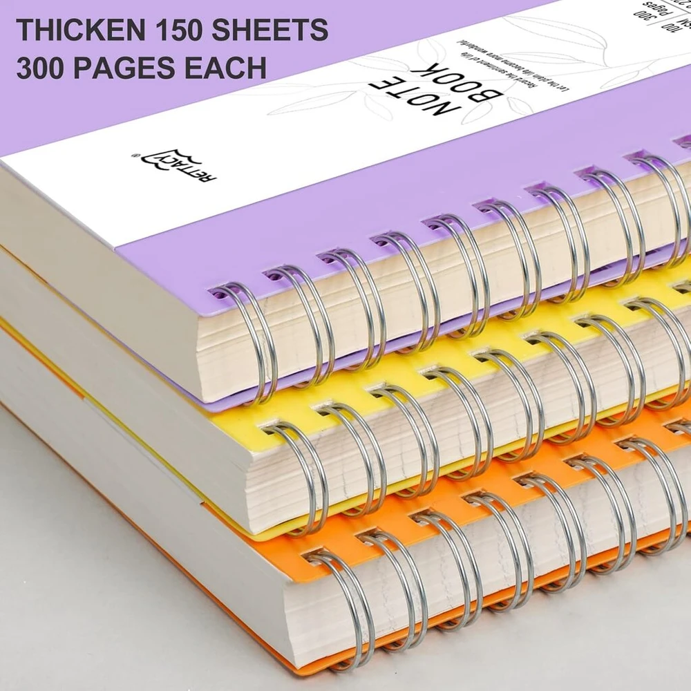 Rettacy A4 sąsiuvinis, 150 lapų, 100 gsm popierius, Pvc viršelis - violetinis