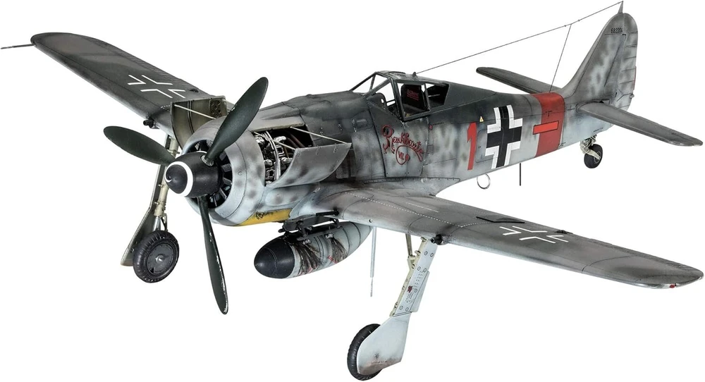 Revell Rev-03874 Fw190 A-8/r-2 Sturmbock, orlaivio modelio rinkinys 1:32, 28.2 cm modeliavimas, nedažytas, 1/32, nuo 10 iki 99 metų