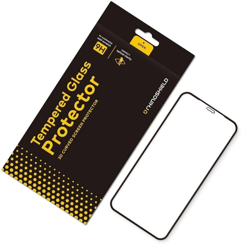 Rhinoshield Ekrano Apsauga, Suderinama su [iphone 11 Pro/xs/x] | 9h 3d Išlenkti Kraštai iki Krašto Stiklas - Pilnas Padengimas - Skaidri ir Atspari Įbrėžimams Ekrano Apsauga