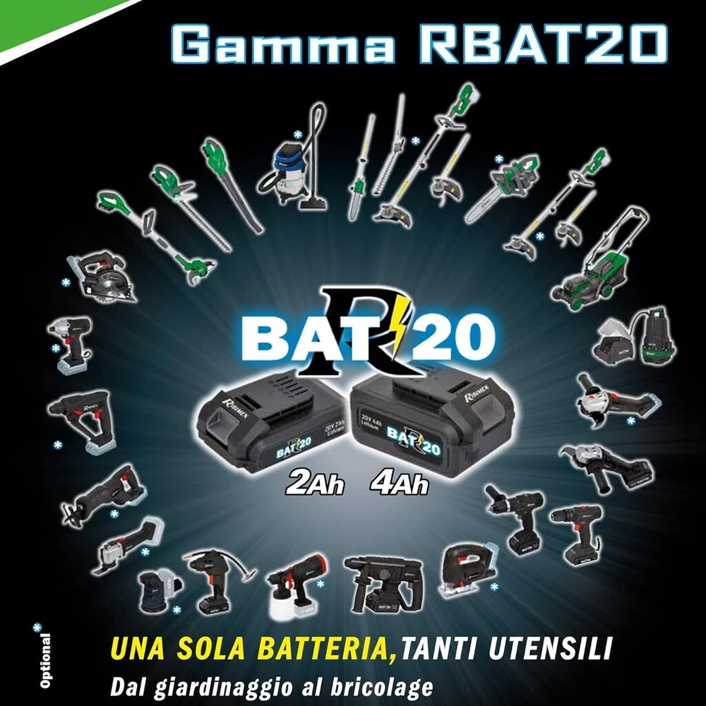 Ribimex Prbat20/sc165sb diskinis pjūklas 165 mm Rbat20 akumuliatorius ir be įkroviklio, raudonas ir juodas