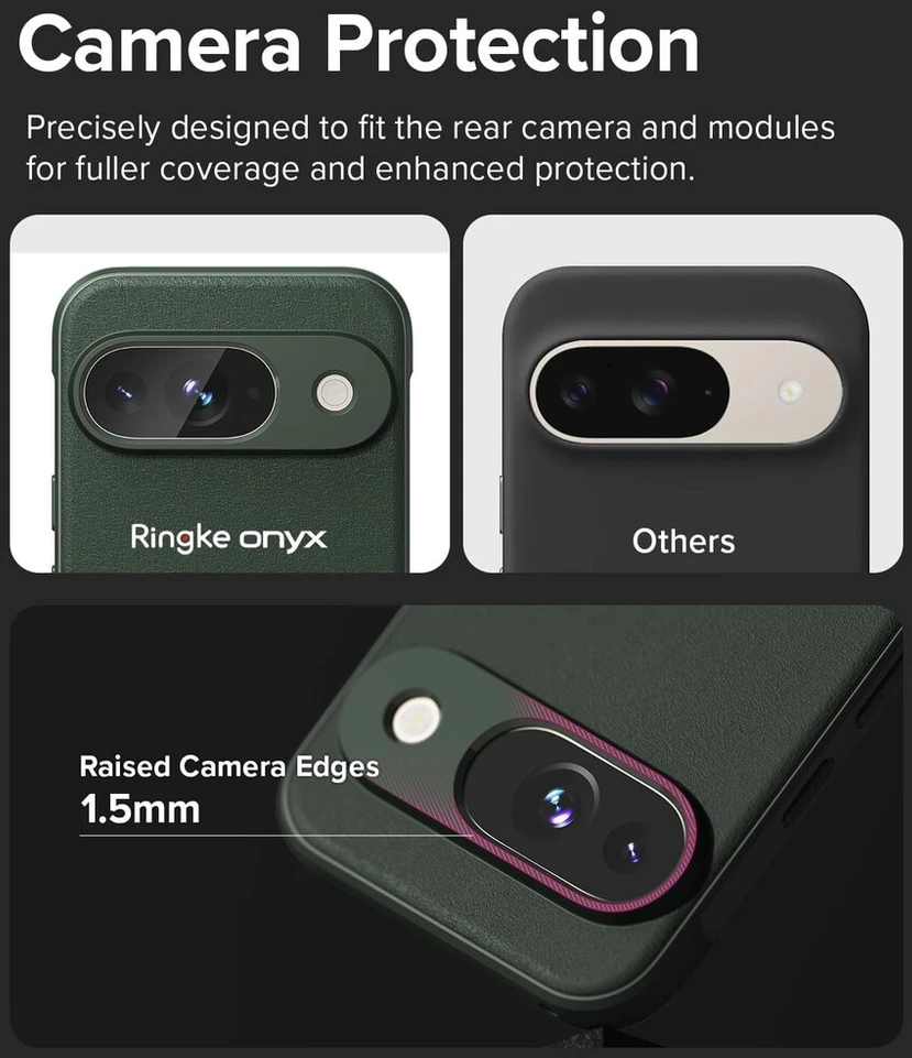 Ringke Onyx dėklas, suderinamas su Google Pixel 9, [tvirtas sukibimas] neslystantis, atsparus pirštų atspaudams, stilingas, smūgiams ir įbrėžimams atsparus Tpu mobiliojo telefono dėklas - tamsiai žalias