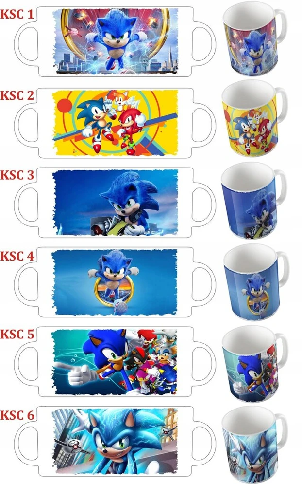Rinkinys: Puodelis i poduszka su imieniem Sonic