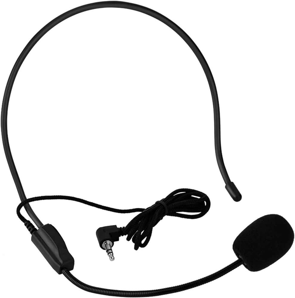 Risegun galvos mikrofonas, 3.5 mm laidinis galvos juostos mikrofonas, kondensatorinis Mic balso stiprintuvui
