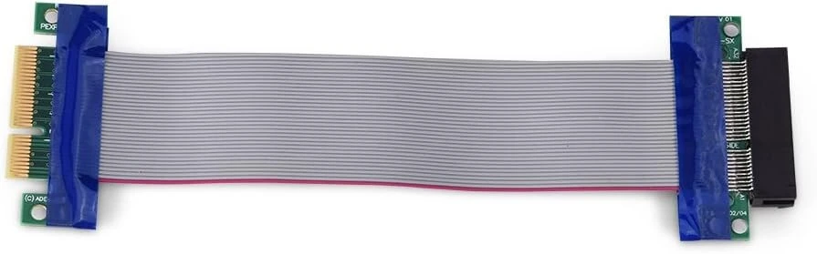 Riser kabelis, Pci-e Professional, 1 x 4 x 8 x 16 x nuo vyriško iki moteriško, Vga vaizdo plokštė, lankstus riser prailginimo kabelis (pci-e 4x į 4x)