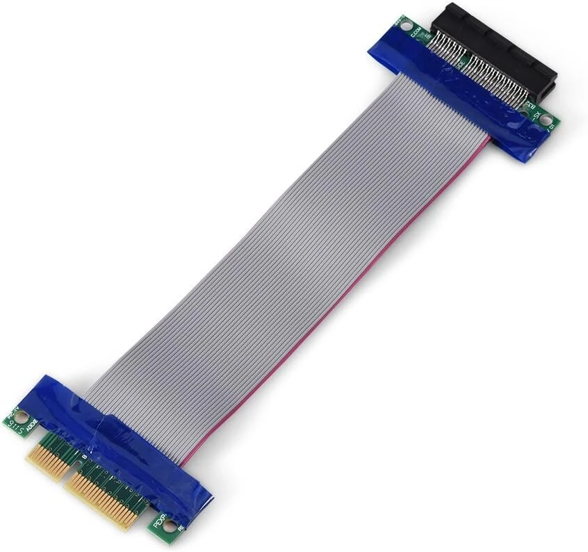 Riser kabelis, Pci-e Professional, 1 x 4 x 8 x 16 x nuo vyriško iki moteriško, Vga vaizdo plokštė, lankstus riser prailginimo kabelis (pci-e 4x į 4x)