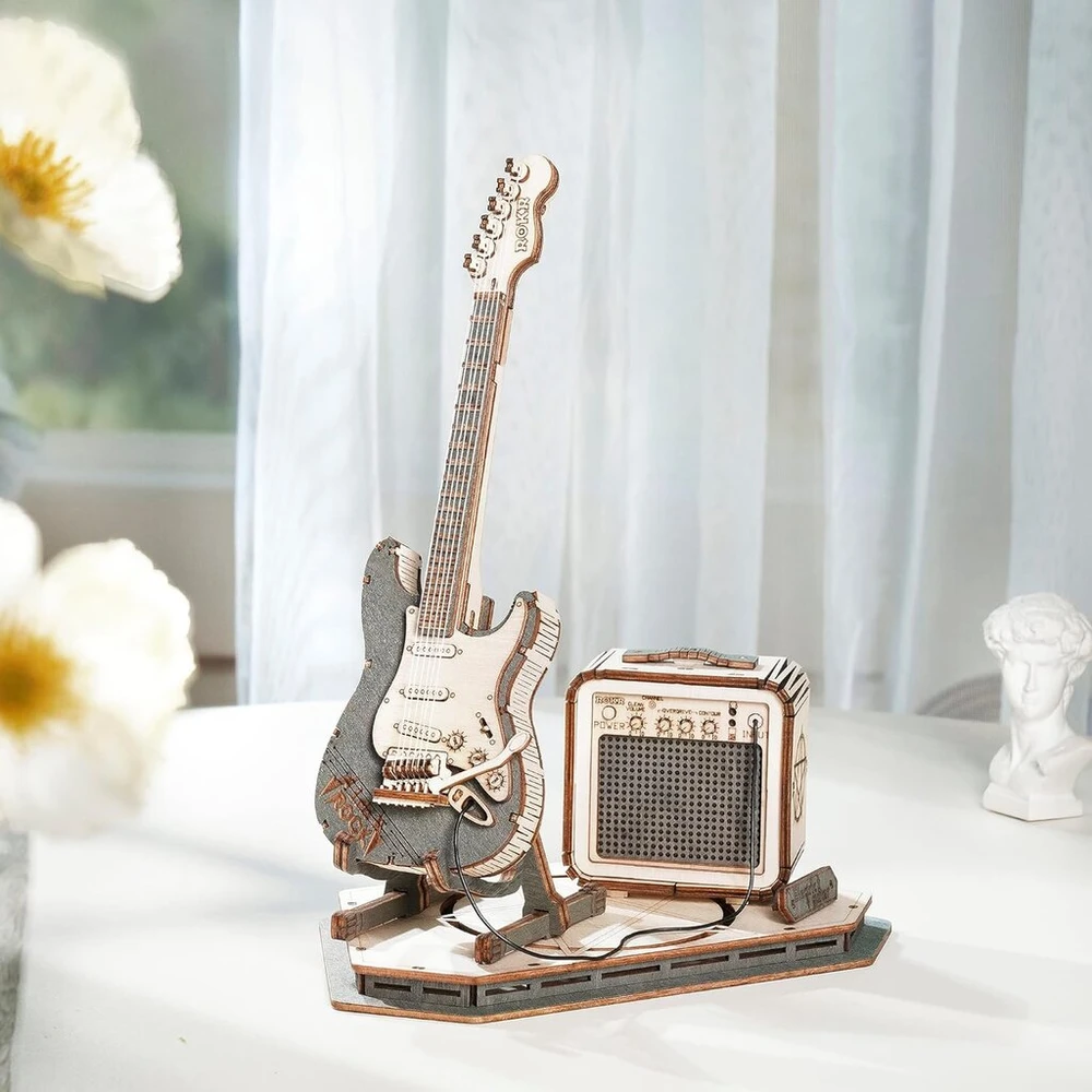 Rokr 3d medinė dėlionė - Gitaros modelis