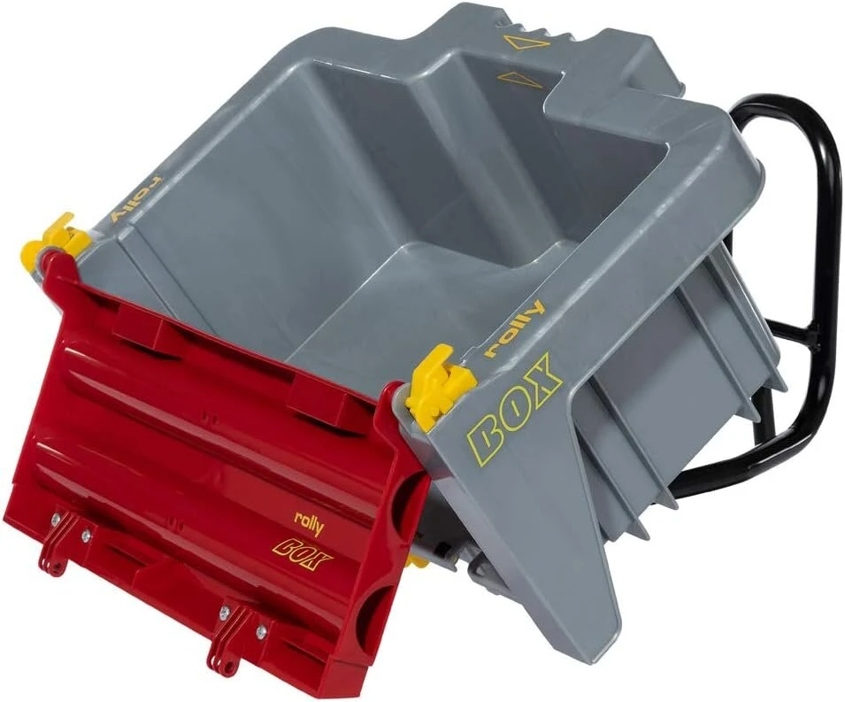Rollytoys priekaba rollybox (pakreipimo funkcija, pilka/raudona spalva, vaikams nuo 3 iki 10 metų, vaikų traktorėliams) 408948