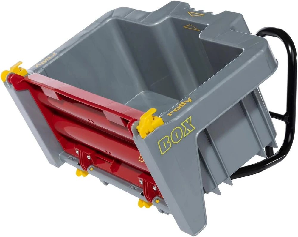 Rollytoys priekaba rollybox (pakreipimo funkcija, pilka/raudona spalva, vaikams nuo 3 iki 10 metų, vaikų traktorėliams) 408948