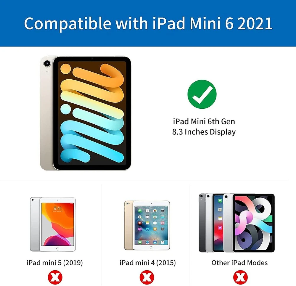 Rostsant dėklas ipad mini 2021, pu odinis dėklas ipad mini 6, atverčiamas dėklas-piniginė, apsauginis dangtelis, skirtas ipad mini 6-os kartos 8,3 colio – golden butterfly