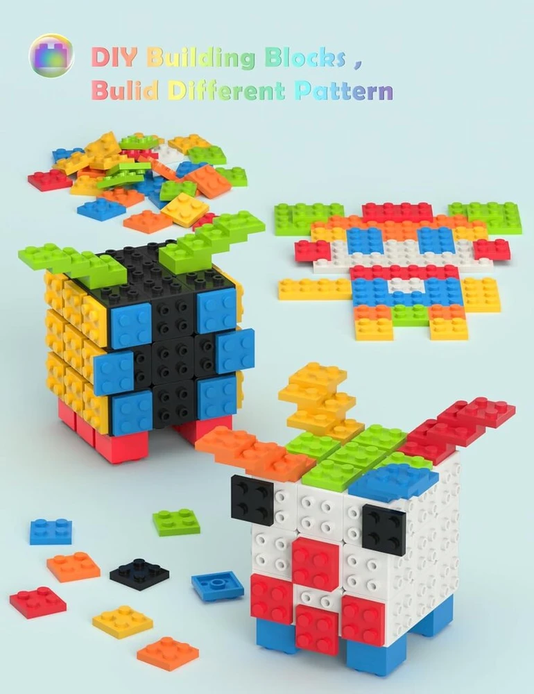 Roxenda Rubiko kubas, Bricks Magic su Square 3 x 3, galvosūkis ir 3d greitasis kubas, vaikams ir suaugusiems, kurie mėgaujasi (juodas)