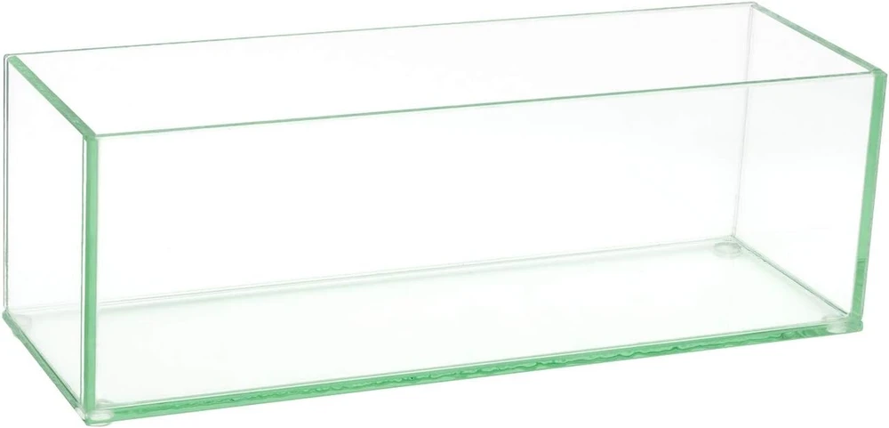 Royal Imports stiklinė vaza gėlėms, dekoratyvinė kompozicija namams ar vestuvėms - pailgas stačiakampio formos, 30,5 cm ilgio, 10 cm aukščio ir 10 cm pločio anga, skaidri