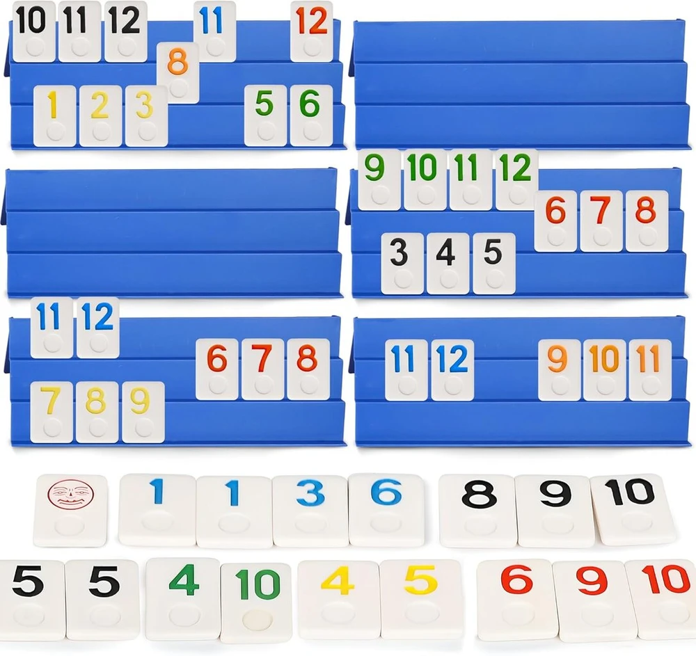 Rummy Cube žaidimas 6 žaidėjams – klasikinė šeimos pramoga nuo 8 metų
