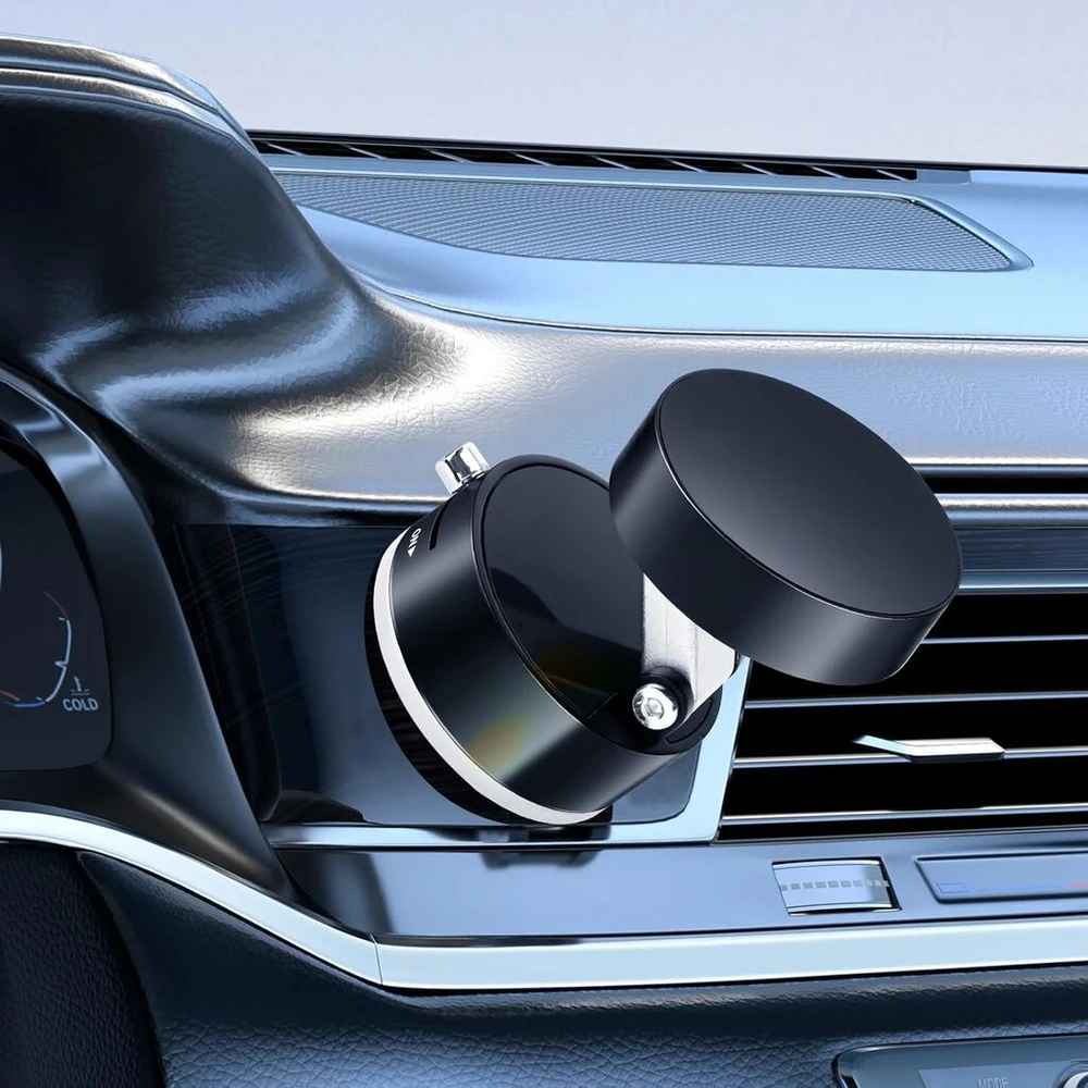 Runeay magnetinis telefono laikiklis automobiliui, 360° reguliuojamas vakuuminiu magnetiniu siurbtuku, magnetinis telefono laikiklis su siurbtuku, telefono laikiklis automobiliui (juodas)