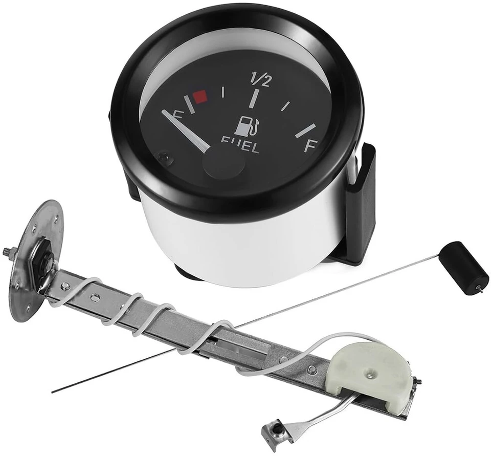 Rupse 52 mm kuro lygio indikatorius, universalus automobilio kuro lygio indikatorius, bako matuoklis su davikliu, E-1/2-f rodyklė, 12 V, universalus Automobiliams/suv
