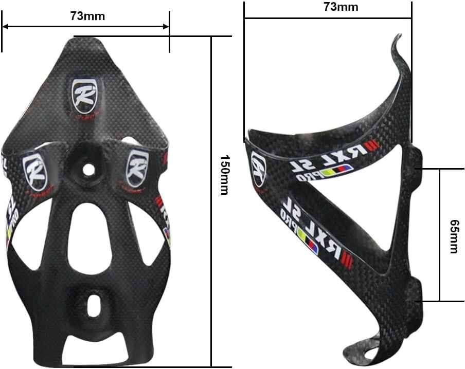 Rxl sl dviračio buteliuko laikiklis, skirtas dviračiams, buteliuko laikiklis, anglies pluošto 3k blizgus anglies pluošto gėrimų laikiklis 73 mm, anglies pluošto gėrimų buteliuko laikiklis dviračiui