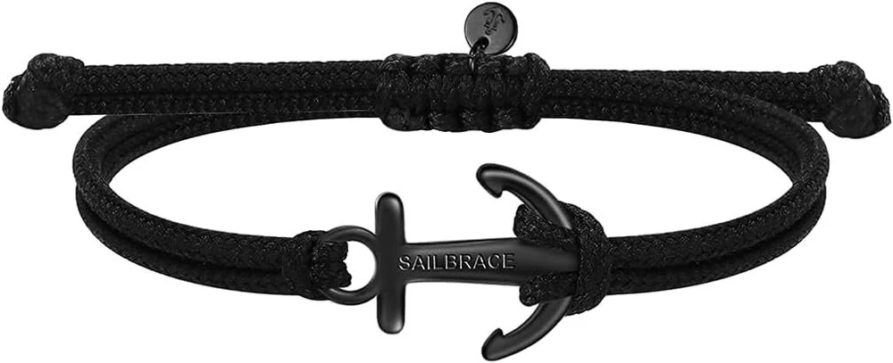 Sailbrace apyrankė juodas inkaras juodas, nailonas, nerūdijantis plienas, be akmens, 123541
