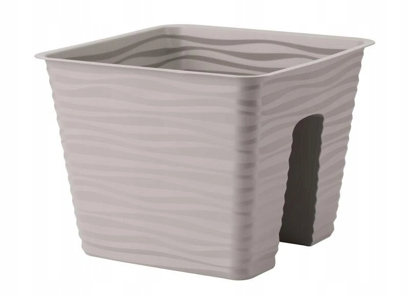 Sakinimo dėžė balkono turėklams "sahara" 27cm, šviesiai pilka