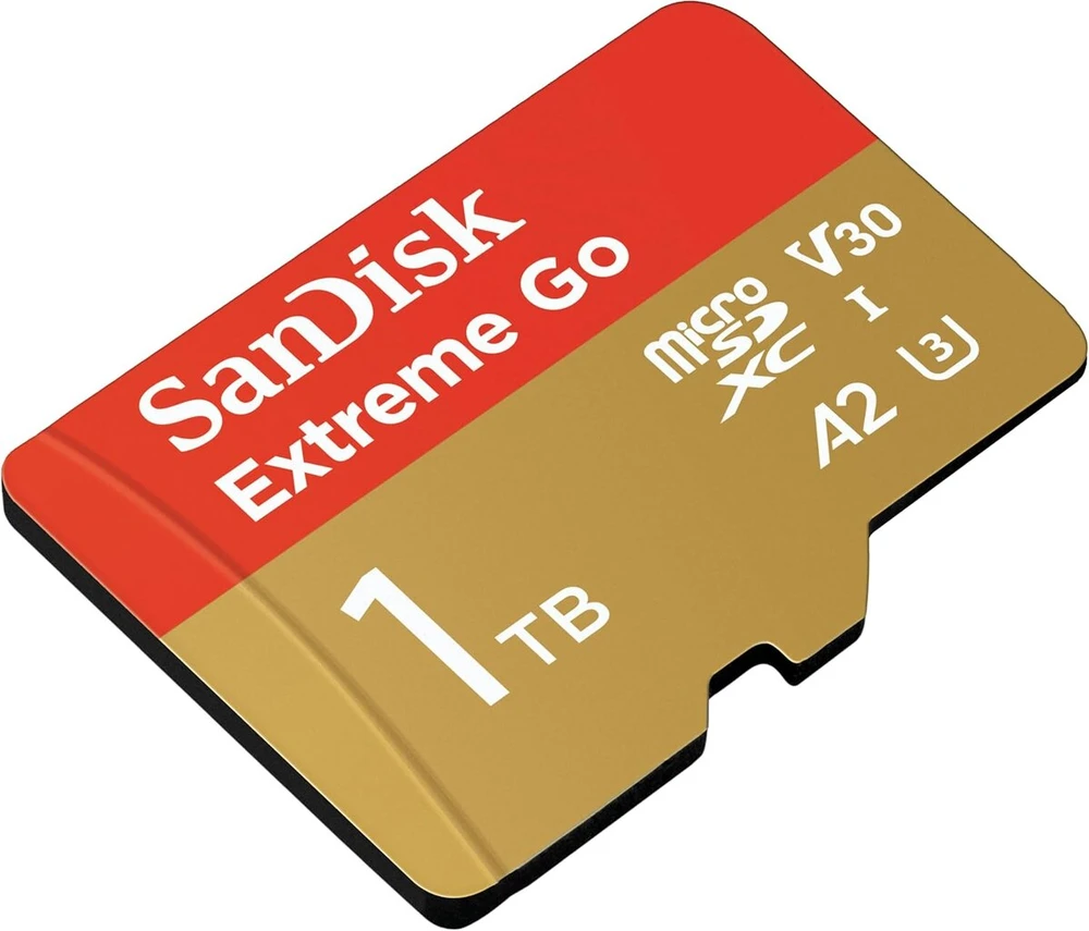 Sandisk 1tb Extreme Go Micro Sdxc Uhs-i atminties kortelė 1 Tb + Sd adapteris