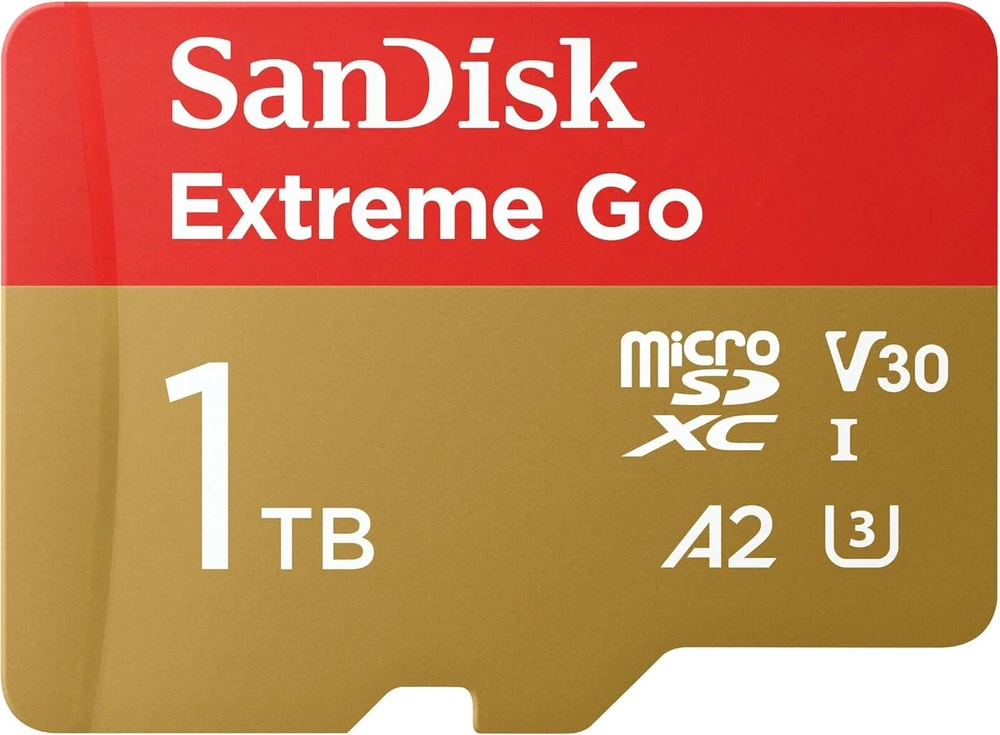 Sandisk 1tb Extreme Go Micro Sdxc Uhs-i atminties kortelė 1 Tb + Sd adapteris