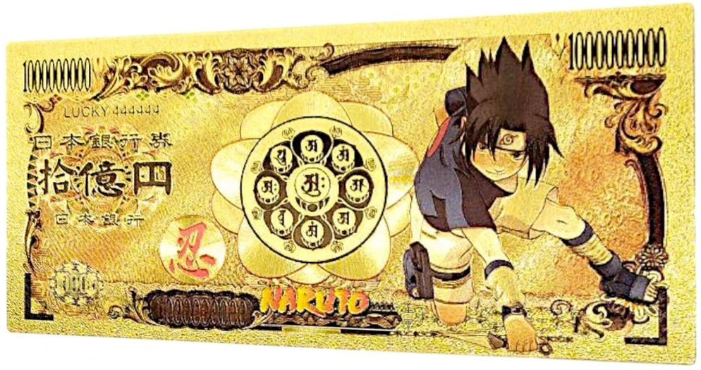 Sasuke Uchiha Naruto unikali Pvc kolekcinė banknotų dovana anime