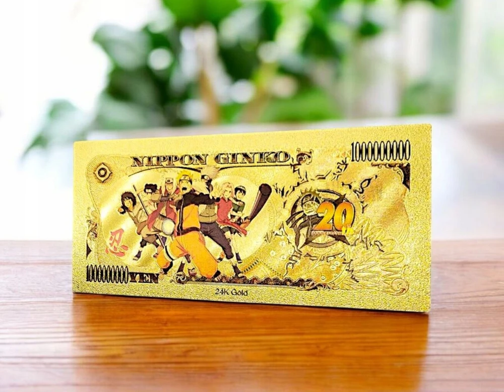 Sasuke Uchiha Naruto unikali Pvc kolekcinė banknotų dovana anime