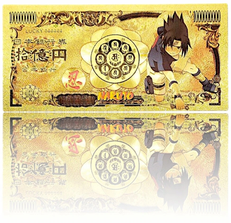 Sasuke Uchiha Naruto unikali Pvc kolekcinė banknotų dovana anime
