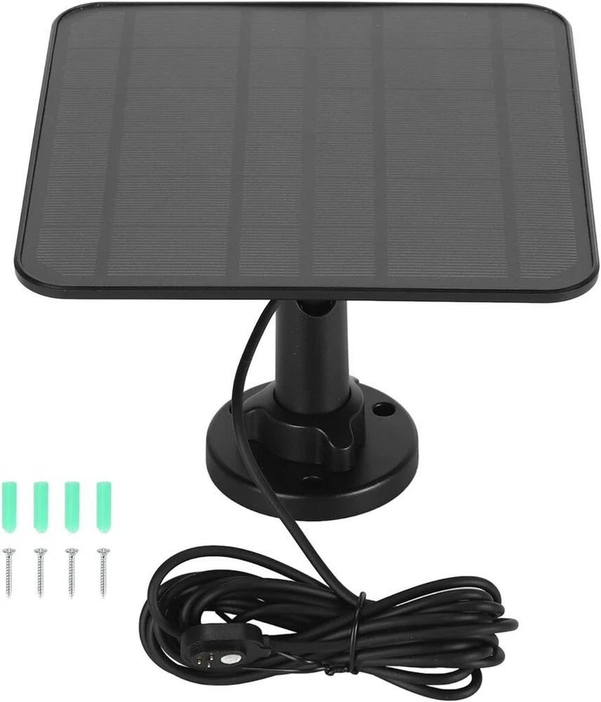 Saulės baterijų įkroviklis, 12w 6v Ip65 vandeniui atsparus Arlo kameros saulės baterijų įkroviklis su 3 m ilgio įkrovimo laidu, magnetinis įkrovimas, skirtas Pro 3 Pro 4 Ultra 2 Go 2 (juodas)