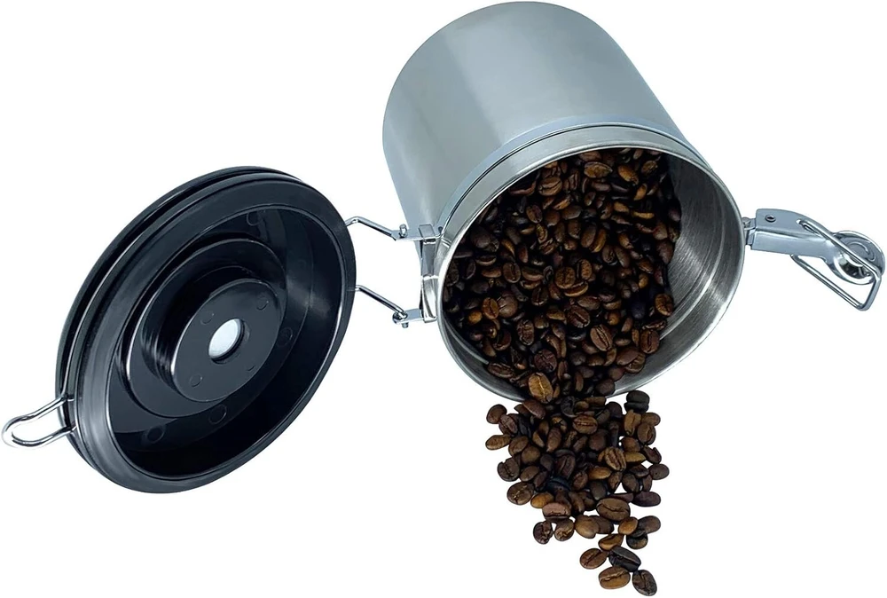 Scarlet Espresso | hermetiškas kavos indelis iš nerūdijančio plieno, sandarus - talpykla kavai, skirta kavos pupelėms ir kt. (600 g)