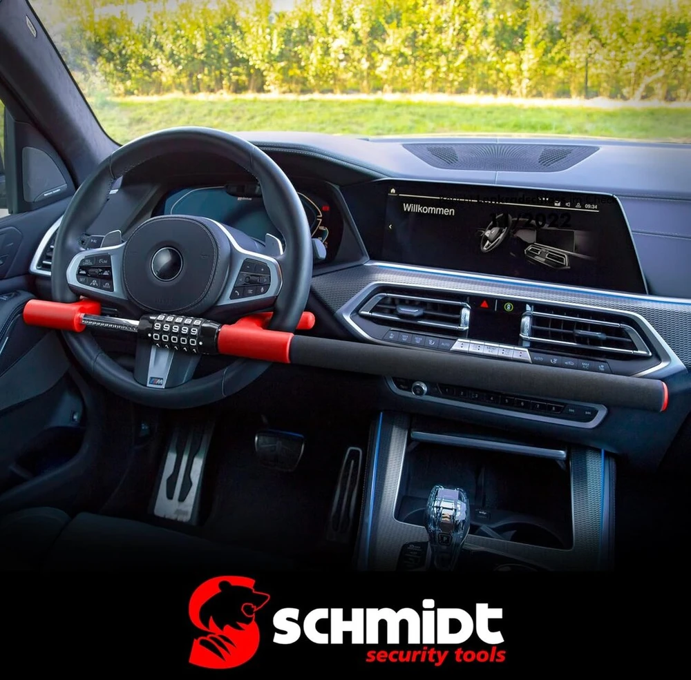 Schmidt security tools pedalų ir vairo užraktas automobiliui 49.5 - 78 cm apsauga nuo vagystės